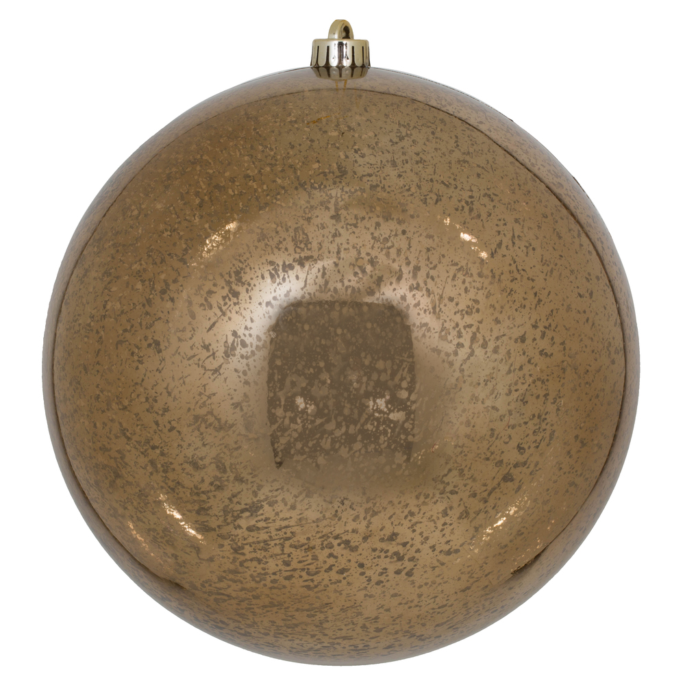 10 Inch Mocha Shiny Mercury Christmas Ball Ornament Shatterproof