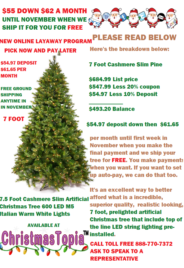 Own This Gorgeous Prelit Christmas Tree For $55 Down‎ and $62 A Month