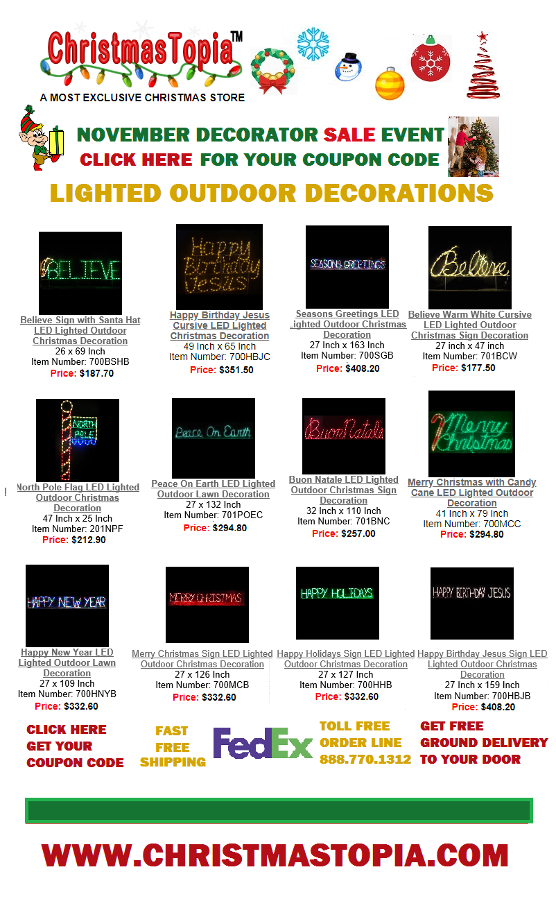 Buon Natale Lighted Sign.Stringlightsstore Com Welcome To Team Santa Stores Inc E Commerce Website